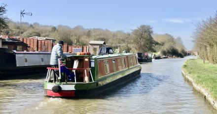 Rose Narrowboats Camio at Wolfamcote : Cameo at Wolfamcote Winding Hole (Taken on Sunday 22nd March 2020)<br />