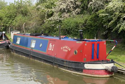 CRT Long Term Mooring on Offside : Tasmin at Hawkesbury Visitor Moorings (stop lock) (Taken on Monday 31st May 2021)<br />