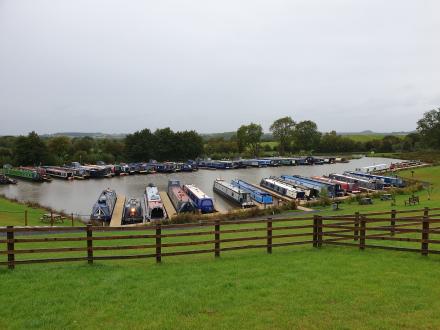 Marina from the car park : Somerton at Hill Farm Marina (Taken on Friday 2nd October 2020)<br />
