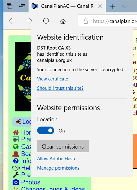 Location Access allowed